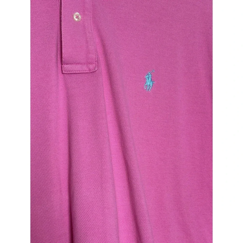 Polo By Ralph Lauren Men's Large Polo Short Sleeve Pink 100% Cotton